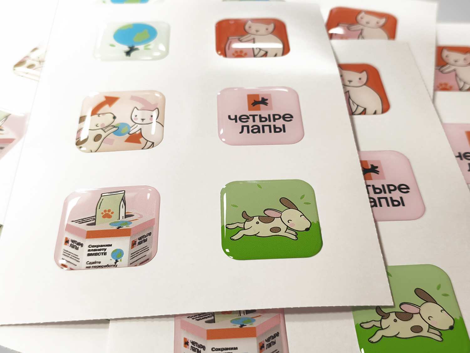 Объемные 3д наклейки со смолой