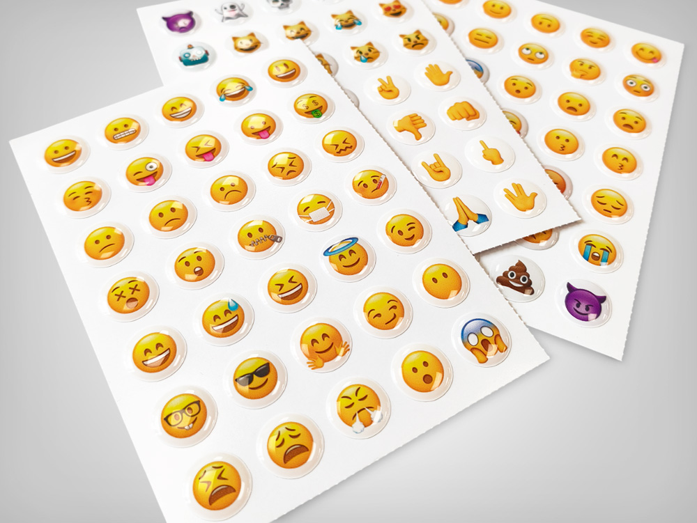 Стикерпаки объемные смайлики